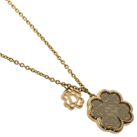 dior clover necklace|christian Dior necklace for sale.